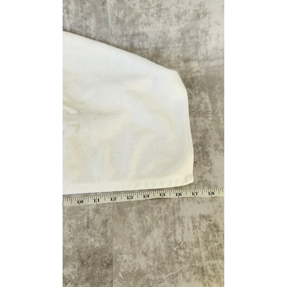 Matouk Hand Towels 2PC Set White Egyptian Cotton Initial C Hotel Luxury Classic